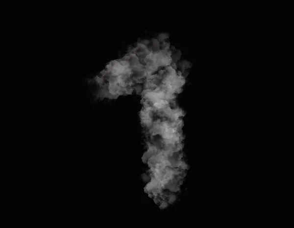 Realistisk Rök Nummer Sprider Sig Mörk Bakgrund — Stockfoto