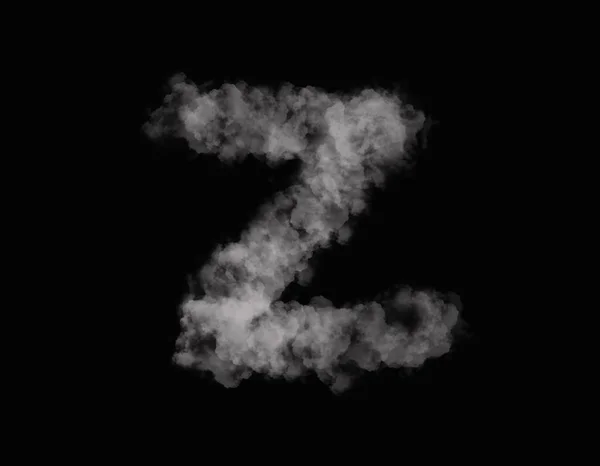 暗い背景に広がるリアルな煙Zアルファベット — ストック写真