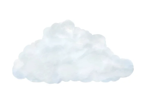 Beyaz Arkaplanda Izole Edilmiş Gerçekçi Suluboya Bulutu — Stok fotoğraf