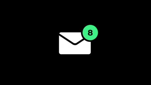New Email Icon Animation Motion Animation — Stock Video