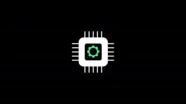 Çip simgesi animasyonu 4K hareket canlandırması,