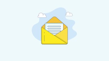 e-posta hattı sanat konsepti tasarım animasyonu.