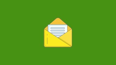 e-posta simgesi çizgi sanat konsepti tasarım animasyonu.