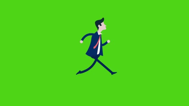 Car Icon Animation Green Transparent Background Chroma Key — Stock Video