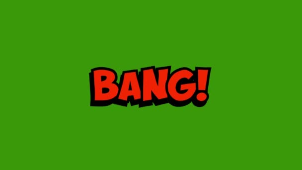 Bang Czcionki Komiksowe Motion Animation — Wideo stockowe