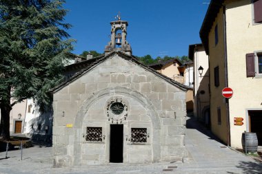 Fiumalbo 'daki San Rocco Rönesans konuşması eski köy, Emilia Romagna - İtalya