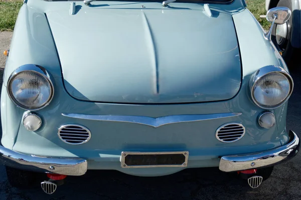 Вид Спереди Старый Немецкий Классический Автомобиль Особый Вид Передние Фонари — стоковое фото