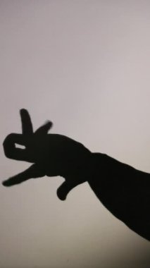 Ustaca yapılan el hareketleri basit bir arka plana karşı karmaşık gölge kukla şekillerini canlandırıyor ve büyüleyici bir hikaye anlatma tekniği gösteriyor.