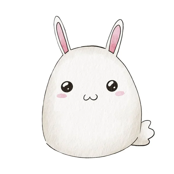 Ilustración Conejo Blanco Para Decoración Vida Silvestre Pascua Conejo Año —  Fotos de Stock