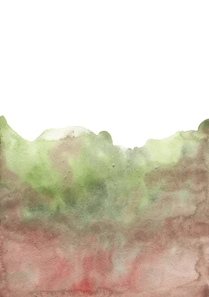 Абстрактные Зеленые Листья Коричневые Акварельные Фона Иллюстрации Украшения Природы Концепции — стоковое фото