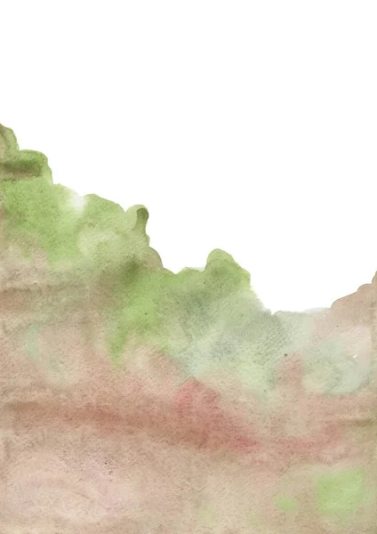 Абстрактные Зеленые Листья Коричневые Акварельные Фона Иллюстрации Украшения Природы Концепции — стоковое фото