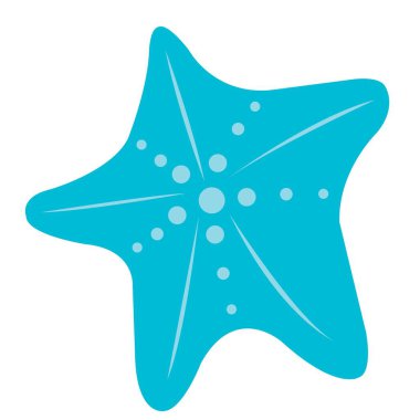 Deniz yıldızı düz tasarımı, deniz yaşamı ve okyanus konsepti üzerine dekorasyon için..