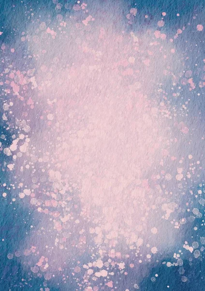 Splash pink on blue background watercolor illustration for decoration on spring season and fashion concept.