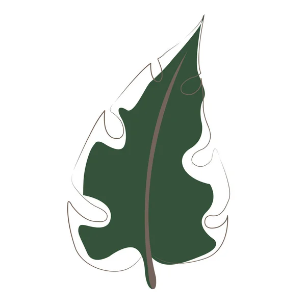 Тропічний Лист Монстра Пальмовий Лист Ілюстрація Кокосового Листя Тропічного Лісу — стоковий вектор