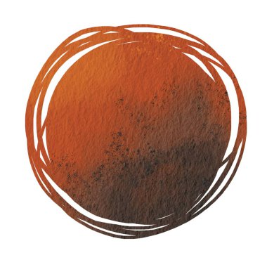 turuncu ve gri suluboya yuvarlak afiş el sanatları üzerine dekorasyon, tarih ve sonbahar sezonu. 