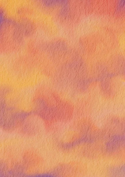 Фиолетовый Желтый Розовый Облака Небо Вечернем Акварели Иллюстрации Фона Украшения — стоковое фото
