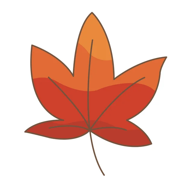 Красочная Векторная Иллюстрация Кленового Листа Украшения Природы Осенней Сезонной Концепции — стоковый вектор