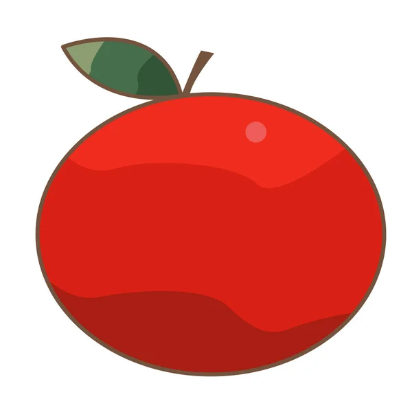 果物や秋の季節のコンセプトの装飾のための赤いリンゴベクトルイラスト — ストックベクタ
