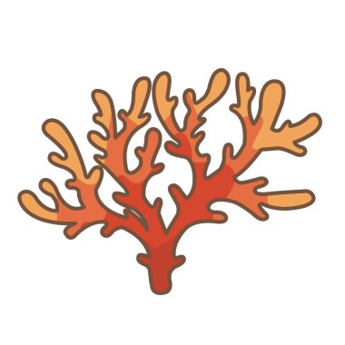 Okyanus dekorasyonu, yaz tatili ve deniz yaşamı konsepti için mercan resifi vektör yanılsaması.