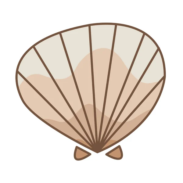 Seashell Signo Vector Ilustración Para Decoración Vida Marina Vacaciones Verano — Vector de stock