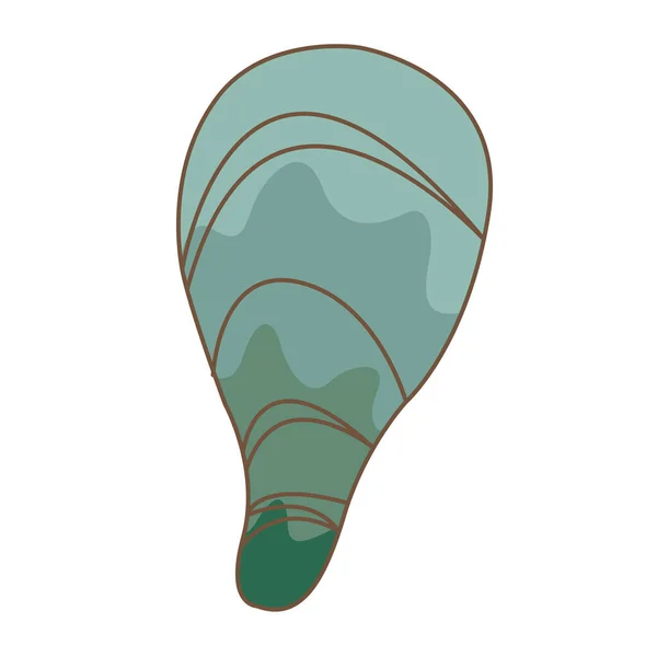 Seashell Σήμα Διάνυσμα Εικονογράφηση Για Διακόσμηση Στη Θαλάσσια Ζωή Καλοκαιρινές — Διανυσματικό Αρχείο