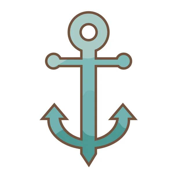 Знак Якоря Ілюстрація Прикраси Морському Прибережному Пляжі Концепція Життя — стоковий вектор