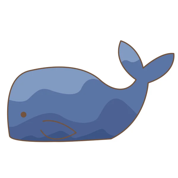 Ilustracja Znaków Wielorybów Dekoracji Życia Morskiego Wakacji Letnich Koncepcji Oceanu — Wektor stockowy