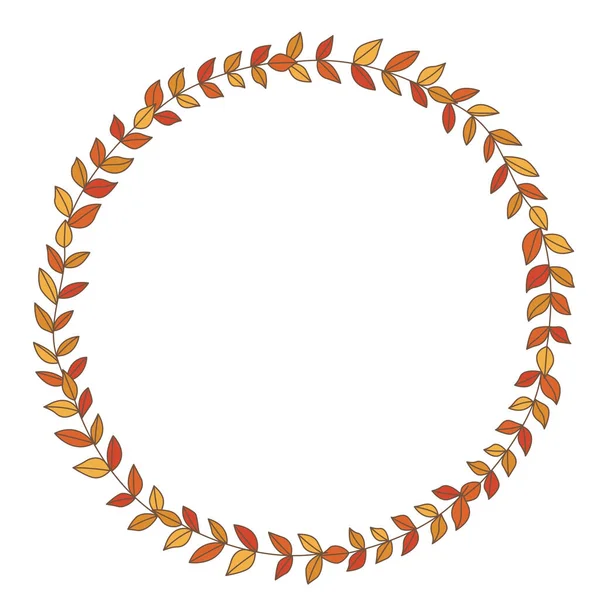가을에는 감사절에 장식을 나뭇잎을 무리지어 놓는다 — 스톡 벡터