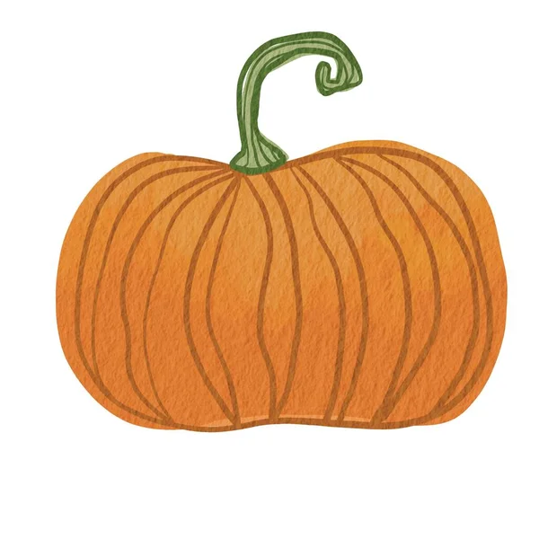 Absztrakt Sütőtök Akvarell Illusztráció Díszítés Zöldségek Mezőgazdaság Halloween Fesztivál — Stock Fotó