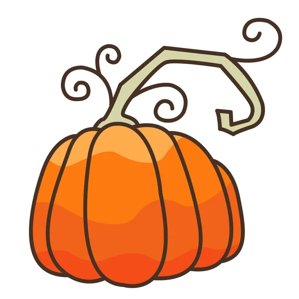 自然食品 ハロウィーンの祭りや秋の季節の装飾のためのカボチャのフラットデザインイラスト — ストックベクタ
