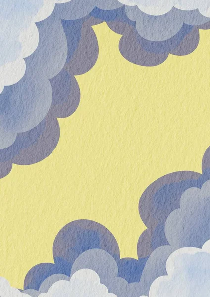 Nuvem Chuva Com Fundo Céu Amarelo Para Decoração Paisagem Natureza — Fotografia de Stock
