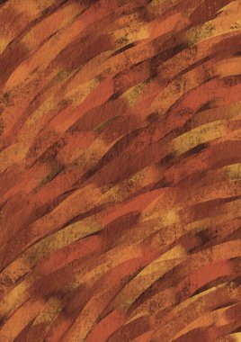 Sonbahar mevsiminde dekorasyon, Şükran Günü ve ilkel sanat konsepti için kağıt üzerine sarı, turuncu, kırmızı ve kahverengi fırça darbesi.