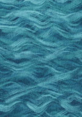 Kıyı ve su kavramının dekorasyonu için kağıt arkaplan resimlerinde soyut mavi renk kuru fırça darbesi. 