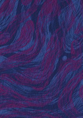 Eskimiş stil, müzik, gece partisi ve fantezi konsepti üzerine dekorasyon için koyu mavi kağıt arkaplan üzerinde soyut mor ve mavi fırça darbesi.