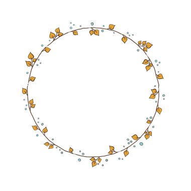 Sonbahar yaprakları, doğa konsepti ve sonbahar mevsimsel dekorasyonu için bir damla suyla süslenir..