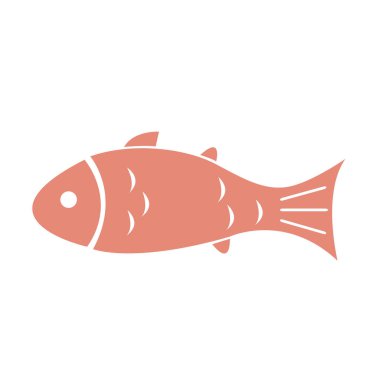 Abstract fish flat design vector for decoration on seafood and sea life concept. clipart