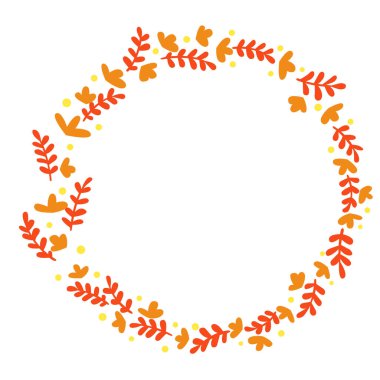 Yaz mevsiminde süslemek için çiçek ve baloncuklu turuncu eğreltiotu yaprakları..