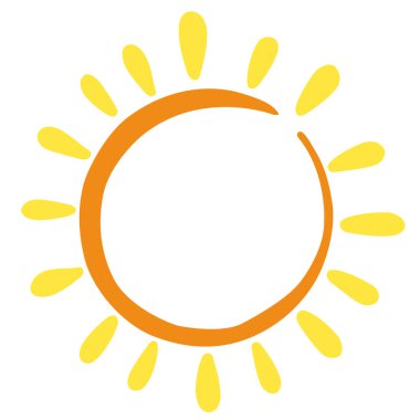 Soyut güneş, çiçek, ayçiçeği veya mandalas düz ikon tasarımı yaz ve doğa gökyüzü kavramı