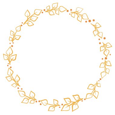 Soyut Sonbahar bitkisi demeti. Vintage stil, bahçe ve doğa konseptini süslemek için çelenk çizimi..