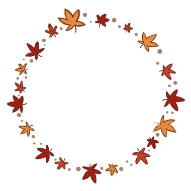 Soyut akçaağaç, doğa ve Şükran Günü festivali için çelenk çizimi yapıyor..