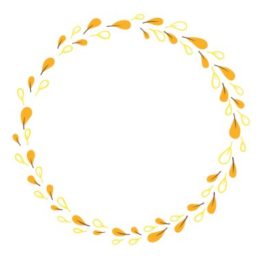 Sonbahar ve yaz mevsimlerinde süsleme için soyut sarı yapraklar..