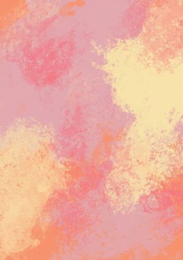 fırın, meşrubat, dondurma ve tatlı duygusal konsept dekorasyonu için kağıt resimleme arka planında fildişi ve pembe fırça darbeleri.