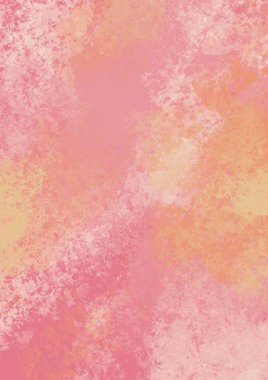 Pastane, meşrubat, dondurma ve tatlı duygusal konseptin dekorasyonu için kağıt çizelgesinde sarı ve pembe fırça darbeleri.