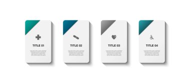 Diyagram diyagramının tıbbi bilgi işleme grafiği soyut ögesi sunum için vektör iş şablonu sunumu için adım, seçenek, bölüm veya işlem