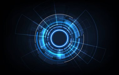 UI HUD ekran teknolojisi yenilik kavramı arka plan şablonu. vektör illüstrasyonu