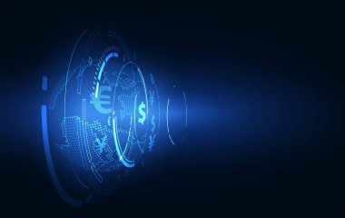Finansal yatırım veya Ekonomik trendler iş fikri ve tüm sanat eserleri tasarımı için uygun grafik konseptinde borsa veya önx ticaret grafiği.