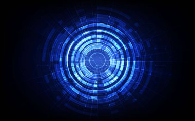 Soyut fütüristik dijital teknoloji geçmişi. Çizim Vektörü