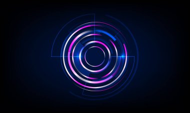 UI HUD ekran teknolojisi yenilik kavramı arka plan şablonu. vektör illüstrasyonu