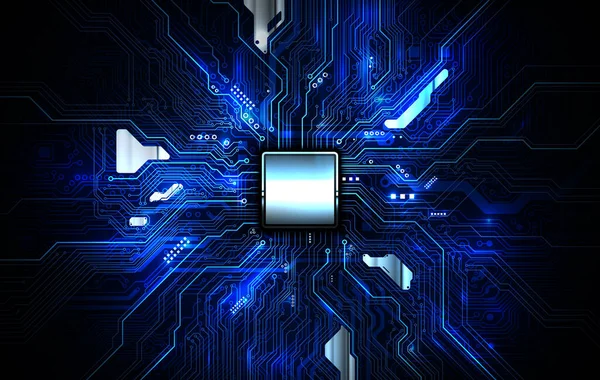 Token Nft Text Cpu Chip Digital Circuit Board Background Concept — Stock Vector