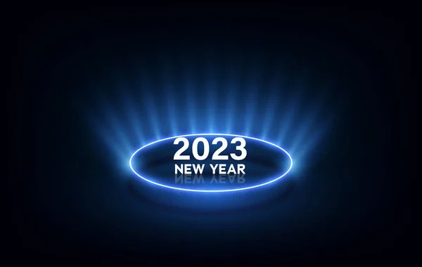 Teknologi Futuristik Modern Template Untuk 2023 Tahun Baru 2023 Dengan - Stok Vektor